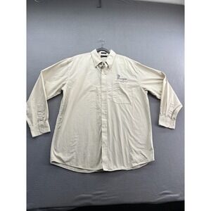VTG Morgan Motor Company Shirt Mens XL Button Down Long SlV Embroidered 1909